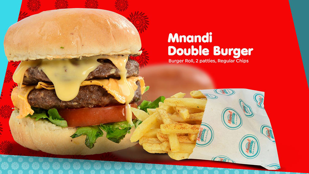 Mnandi Double Burger menu card