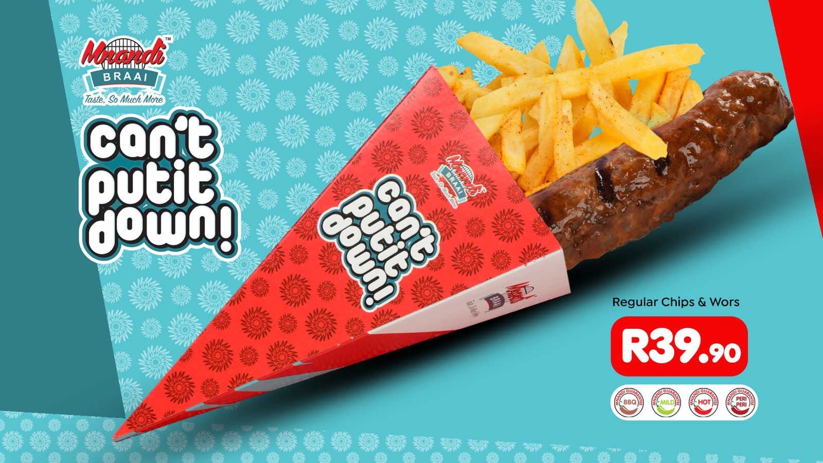 Can't Put It Down menu card