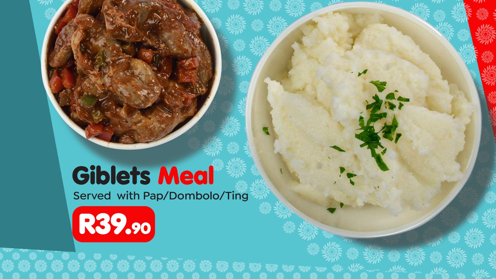 Giblets Meal menu card