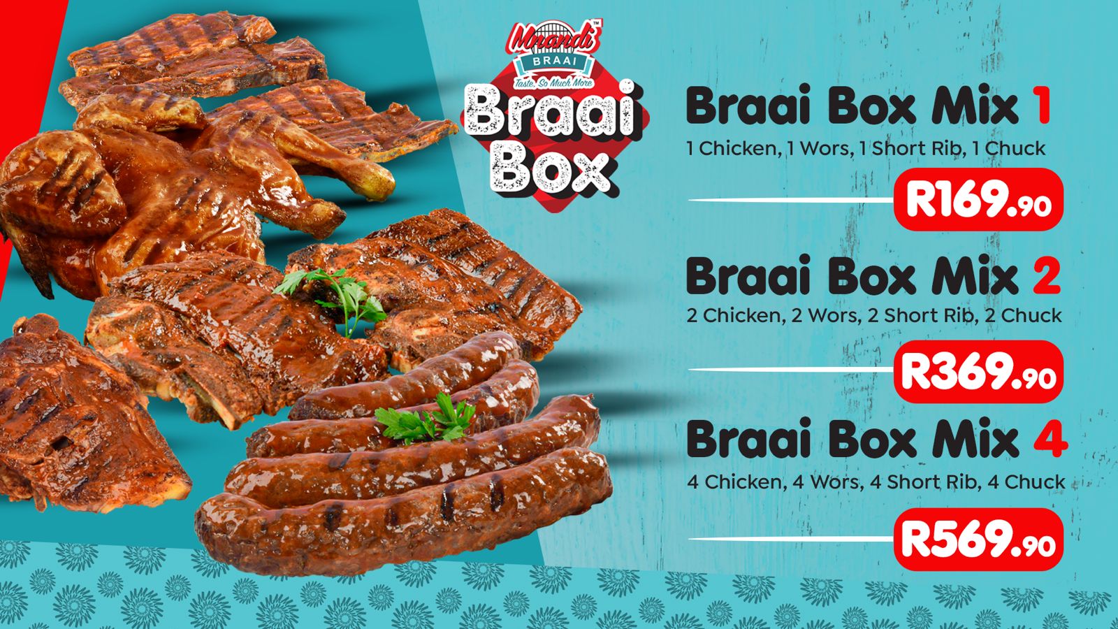 Braai Box menu card